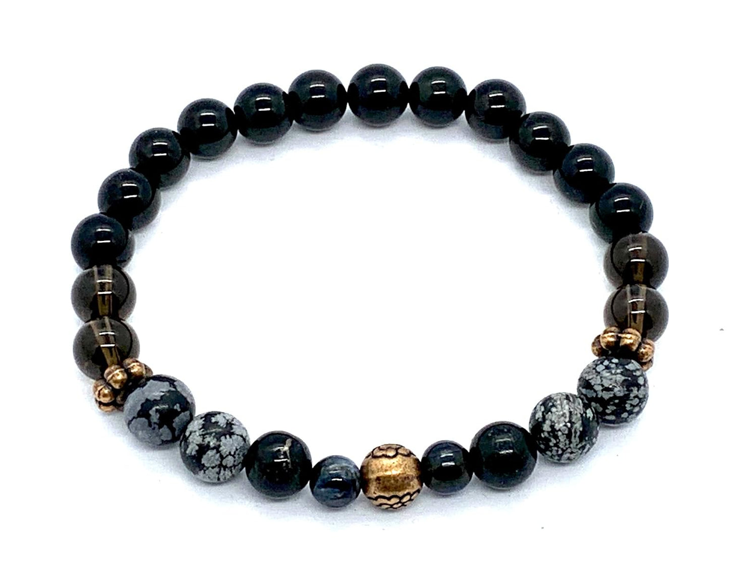Pluto Retrograde Planet Protection Stretch Bracelet - Capricorn Birthstone - Saturn Astrological Sign - Root Chakra