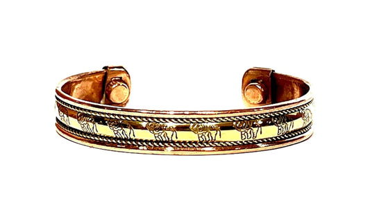 Embrace Bold Style: Handmade Adjustable Copper Cuff Bangle Bracelet - Unisex Elegant Piece