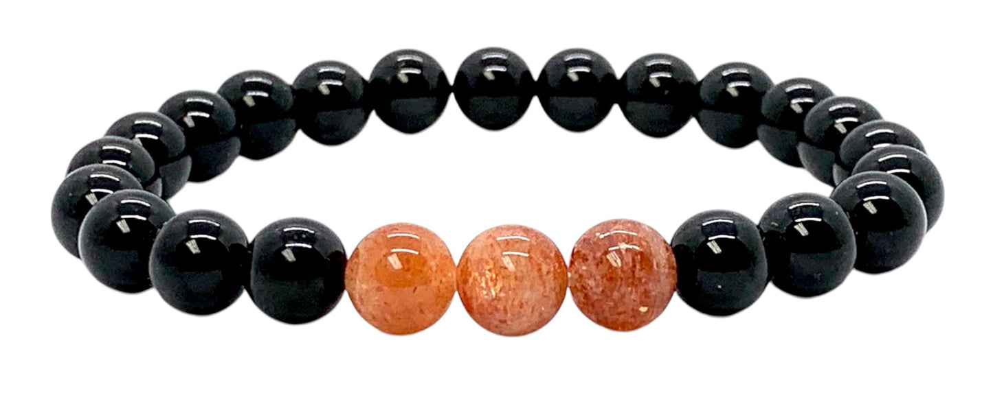 VESTA Black Tourmaline & Sunstone Bracelet