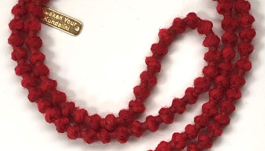 Hand Knotted Buddhist Wool Mala beads, Chakra mala, meditation mala, Eco friendly light chanting mantra mala beads necklace, Soft light manageable - Energized - In 6 colors (RED)