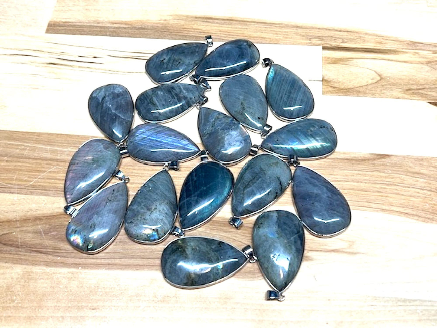 Mystic Labradorite Pear Pendant | Third Eye Chakra | Sagittarius Birthstone | Approx. 1.75 Inches