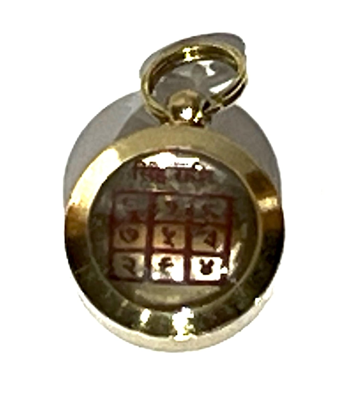Zodiac Constellation Pendant Necklace - Sun Sign Amulet - Rashi Yantra Pendant - 3/4 Inch Brass Pendant with Zodiac Yantra