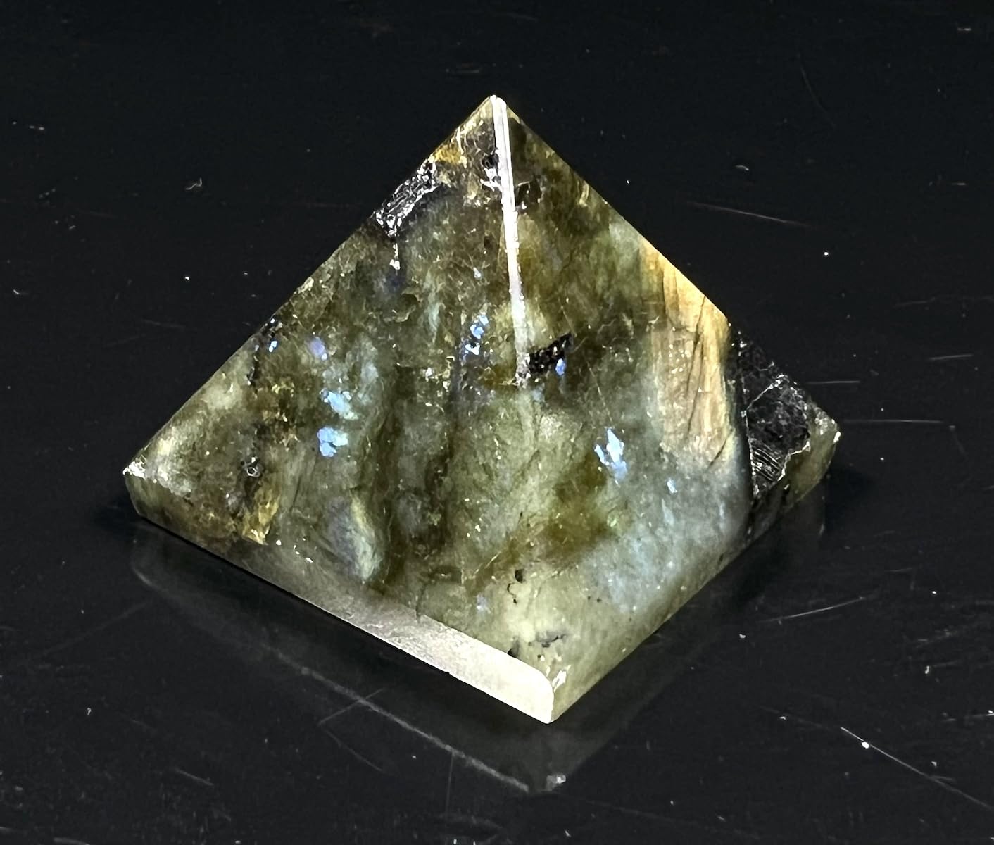Labradorite Crystal Pyramid | 2-Inch Intuition Stone | TATTVA Collection
