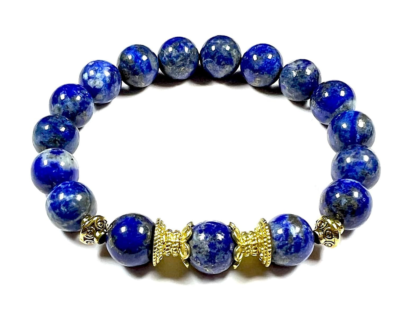 Lapis Lazuli Stretch Bracelet | 10mm Beads | SATYA Collection