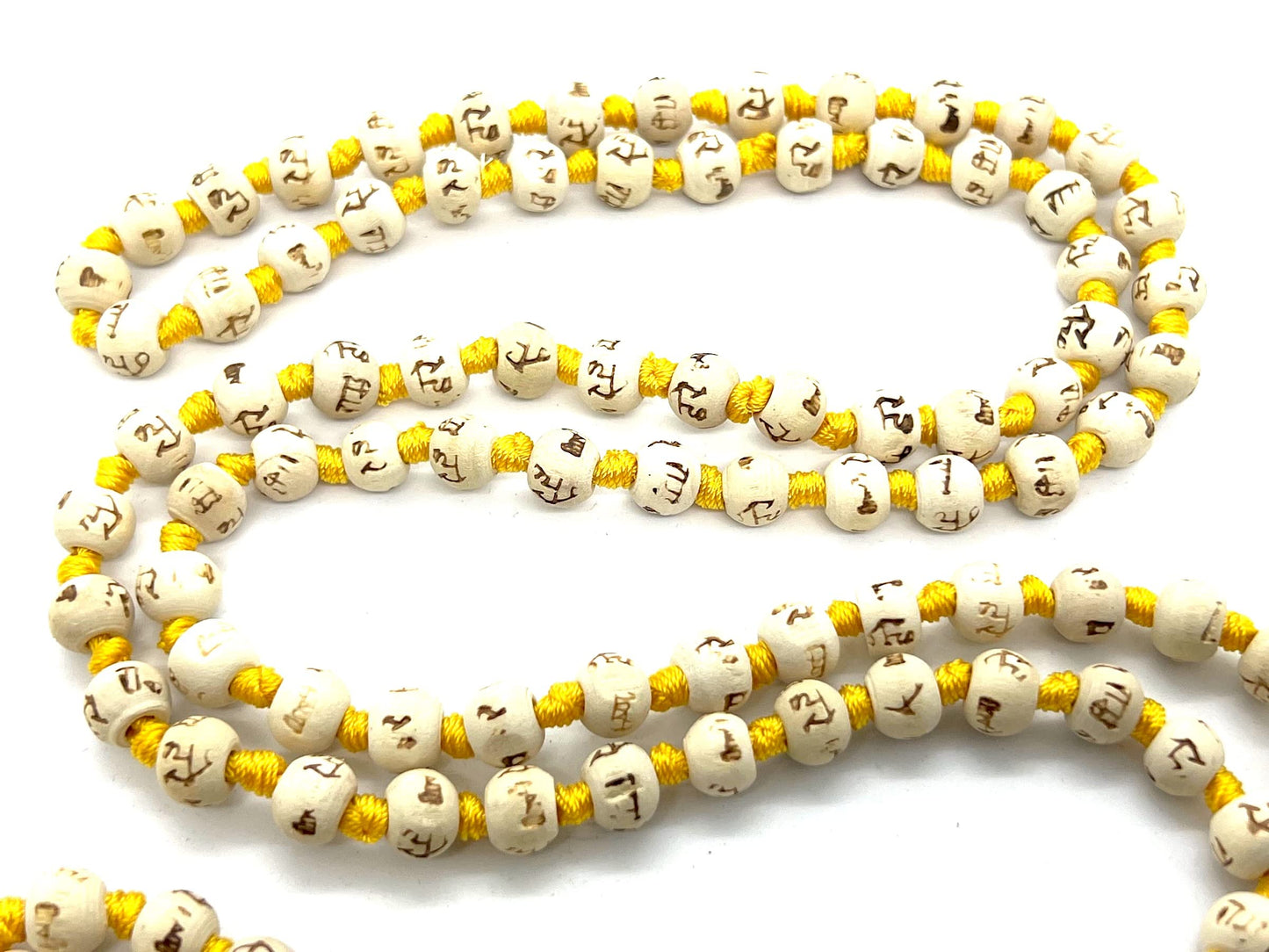 Handmade Tulsi Mala Beads Necklace – 8mm Beads with "Ram" Inscription – Multicolor Options – Chakra Balancing & Zodiac Birthstones – Meditation Jewelry