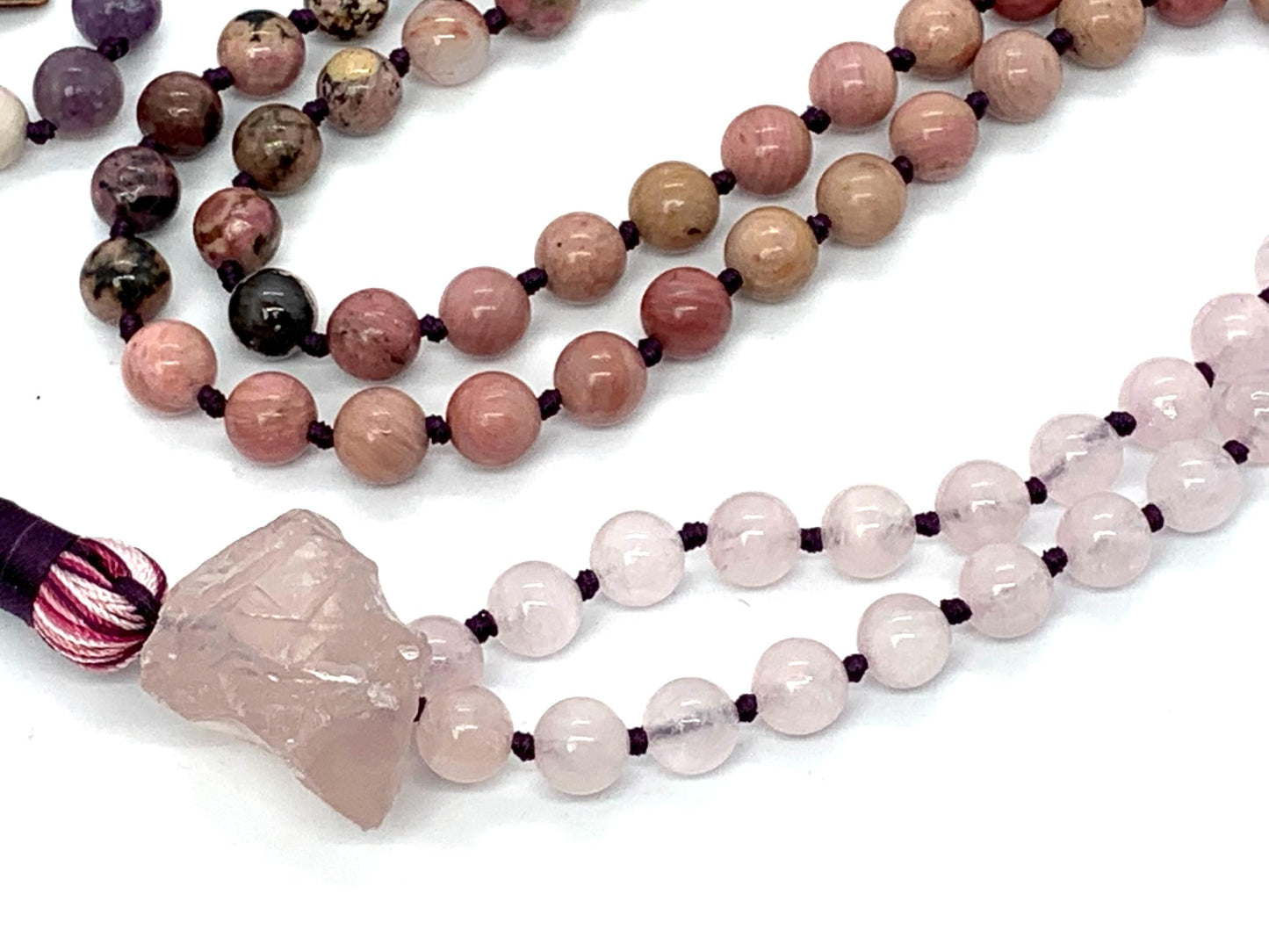 LUCEM Charoite Mala Necklace | Heart Healing & Spiritual Growth | Heart Chakra | February Birthstone