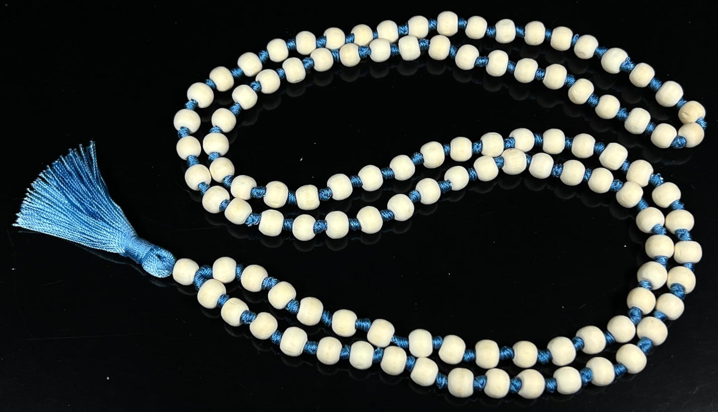 Hand-Knotted Tulsi Mala Beads Necklace – Natural & Ethically Sourced - 8mm 108 Beads – 7 Chakra Colors – Chakra Balancing & All Zodiac Birthstones – Spiritual Jewelry