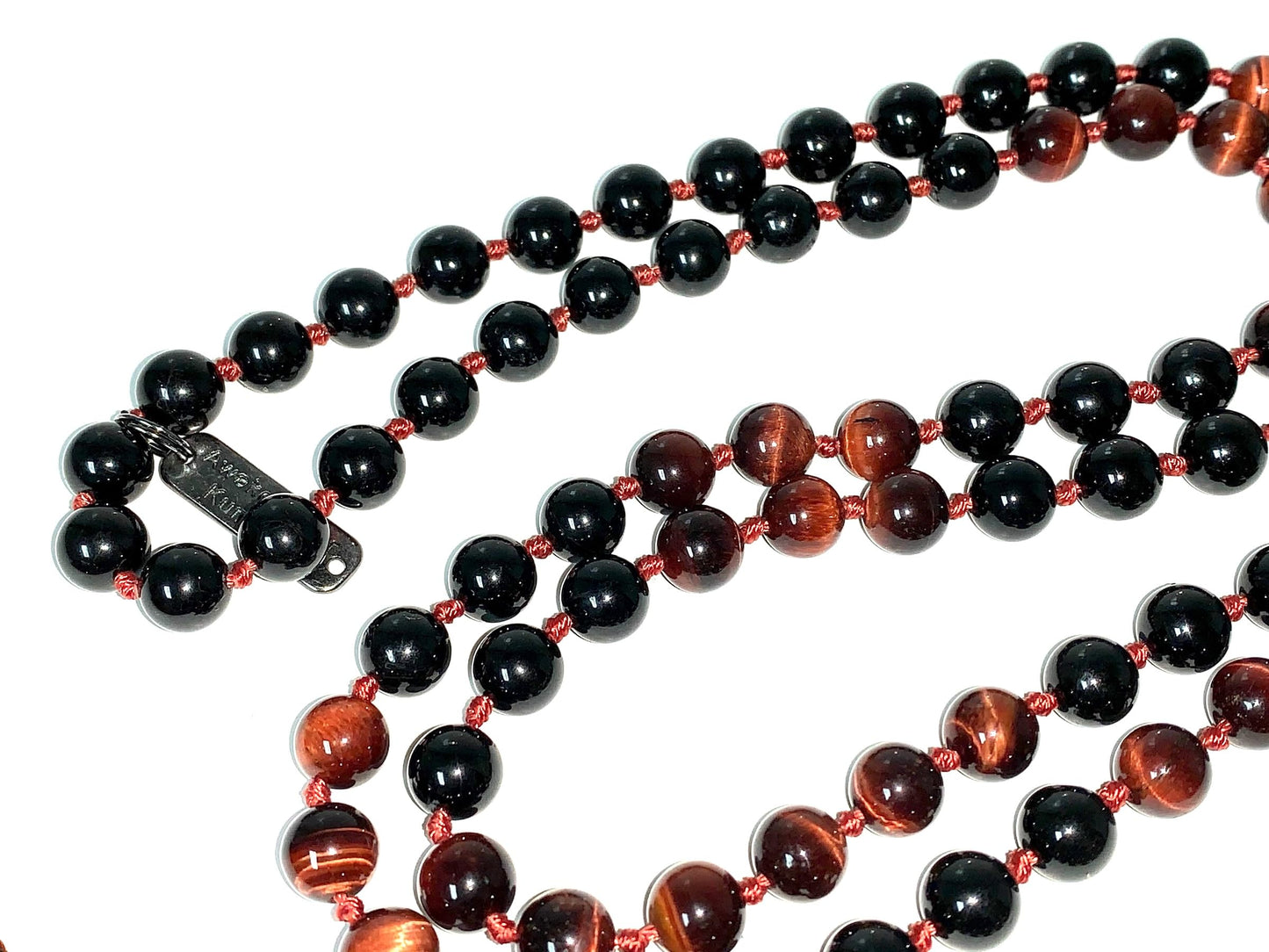 Guardian Mala – Red Tiger’s Eye & Black Tourmaline | 108 Beads | VESTA Collection