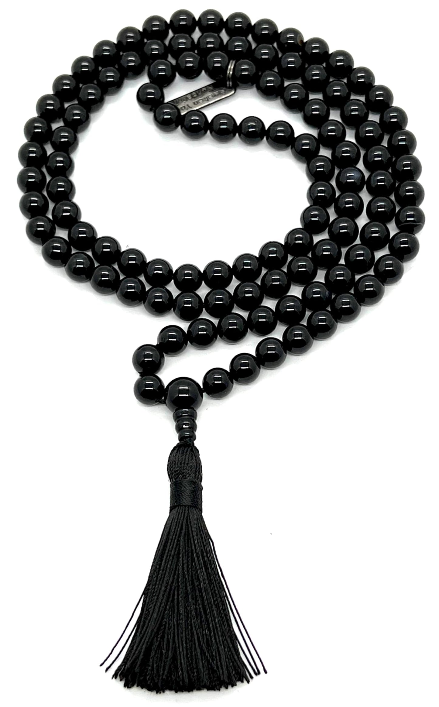 AWAKEN YOUR KUNDALINI Black Tourmaline Mala Necklace - Protection & Inner Peace - Scorpio Birthstone & Root Chakra