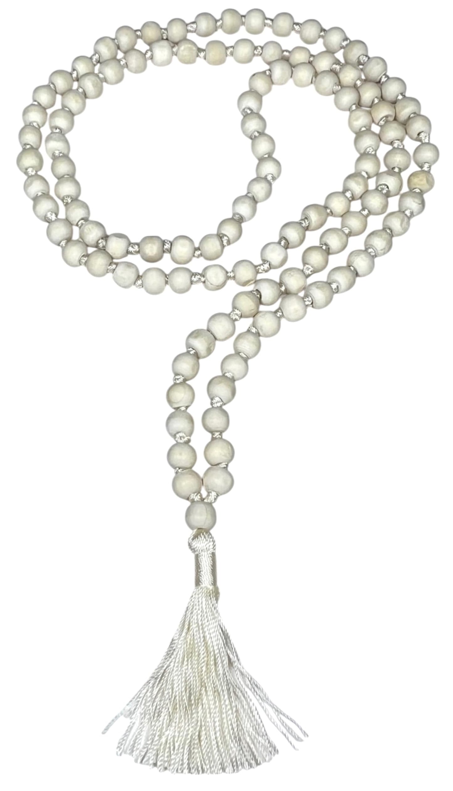 Hand-Knotted Tulsi Mala Beads Necklace – Natural & Ethically Sourced - 8mm 108 Beads – 7 Chakra Colors – Chakra Balancing & All Zodiac Birthstones – Spiritual Jewelry