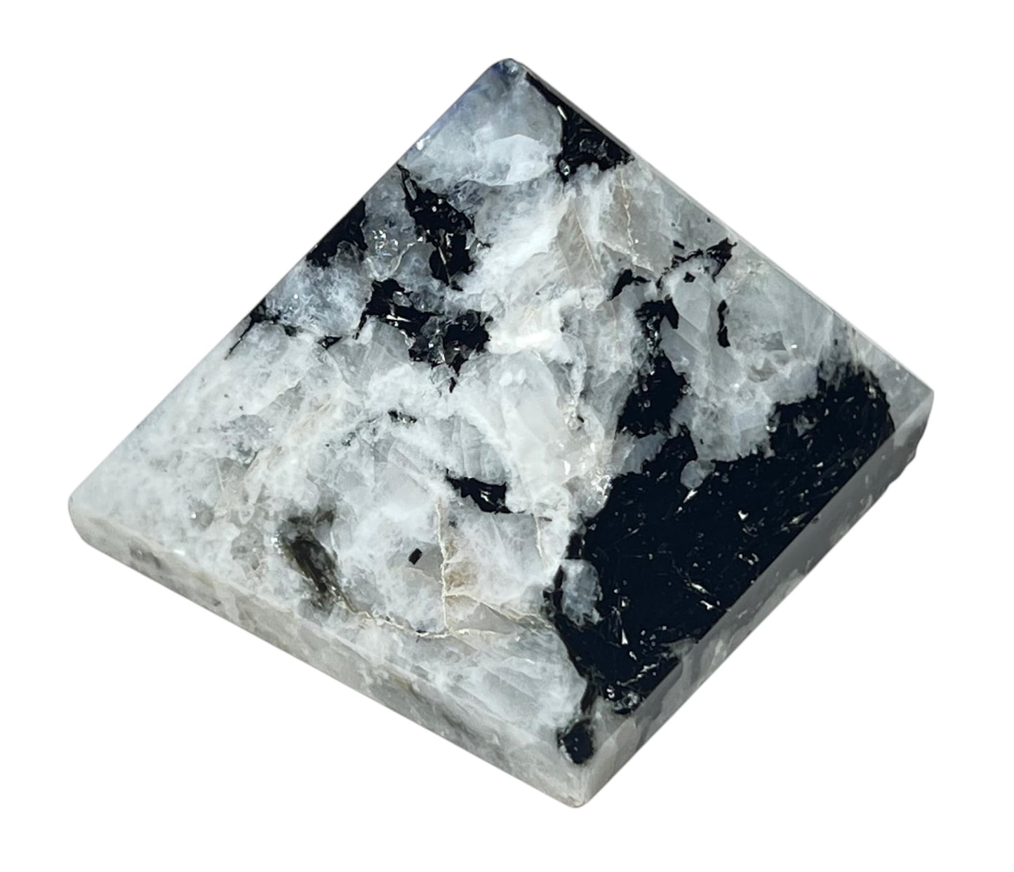 Rainbow Moonstone Pyramid | 2-Inch Intuition Crystal | TATTVA Collection