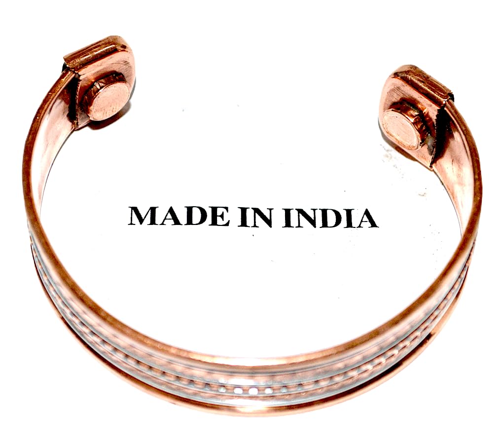 Embrace Bold Style: Handmade Adjustable Copper Cuff Bracelet (Wide & Narrow Braids) - Unisex Statement Piece