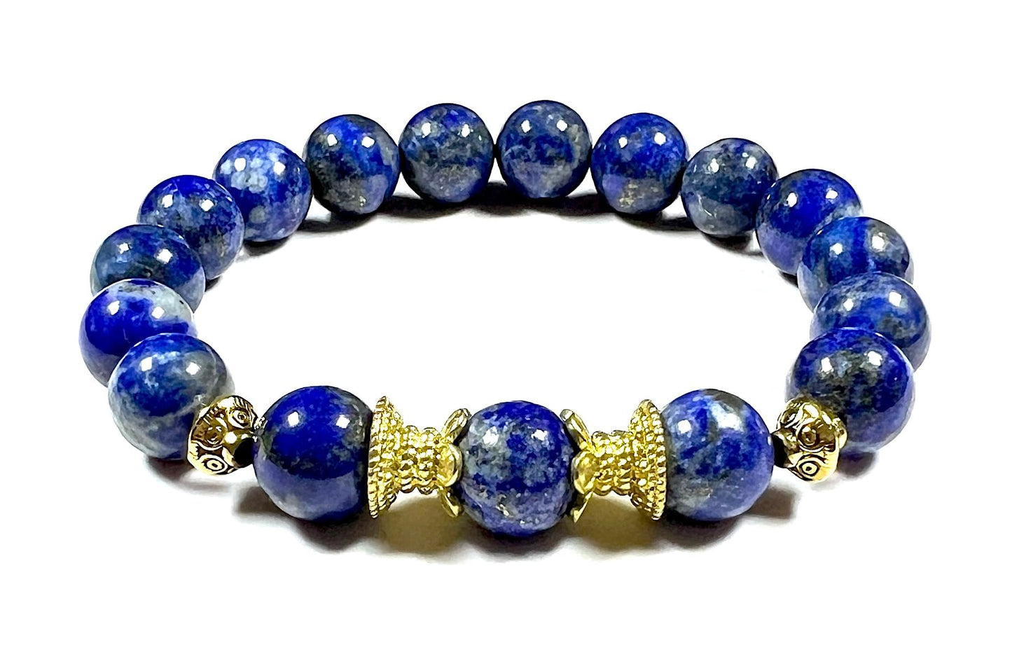 Lapis Lazuli Stretch Bracelet | 10mm Beads | SATYA Collection