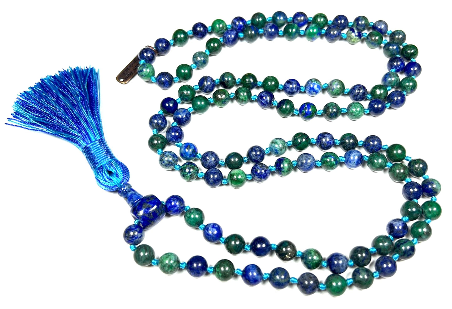 Celestial Insight | Azurite Mala Necklace | 108 Beads | AJNA & CELESTA Collection