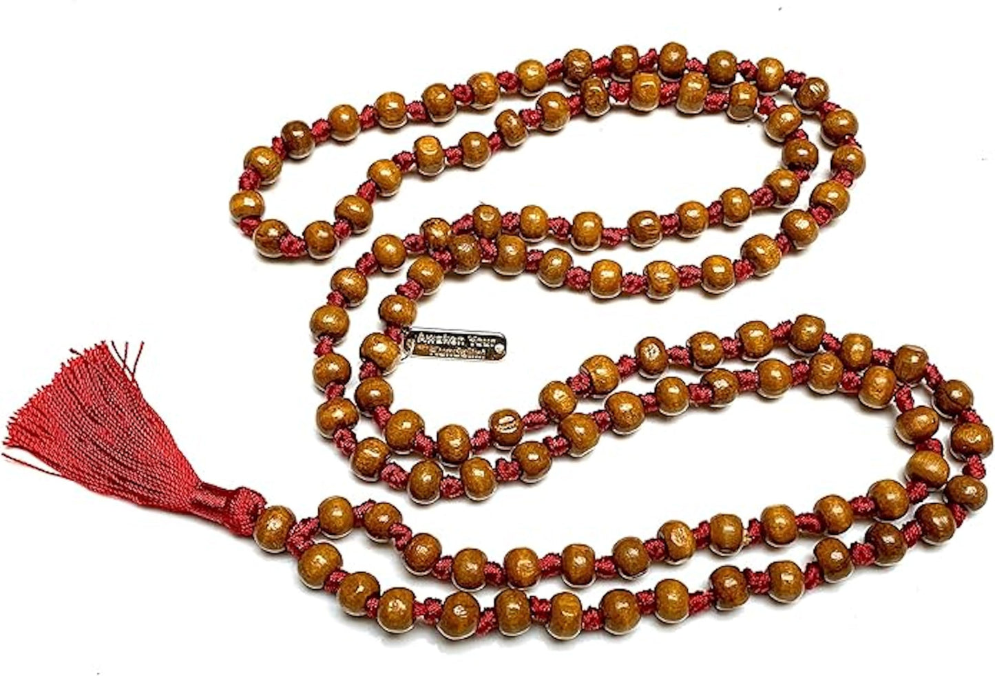 Hand-Knotted Tulsi Mala Beads Necklace – 8mm 108 Buddhist Prayer Beads – Multicolor Options – Chakra Balancing & Zodiac Birthstones – Meditation Jewelry
