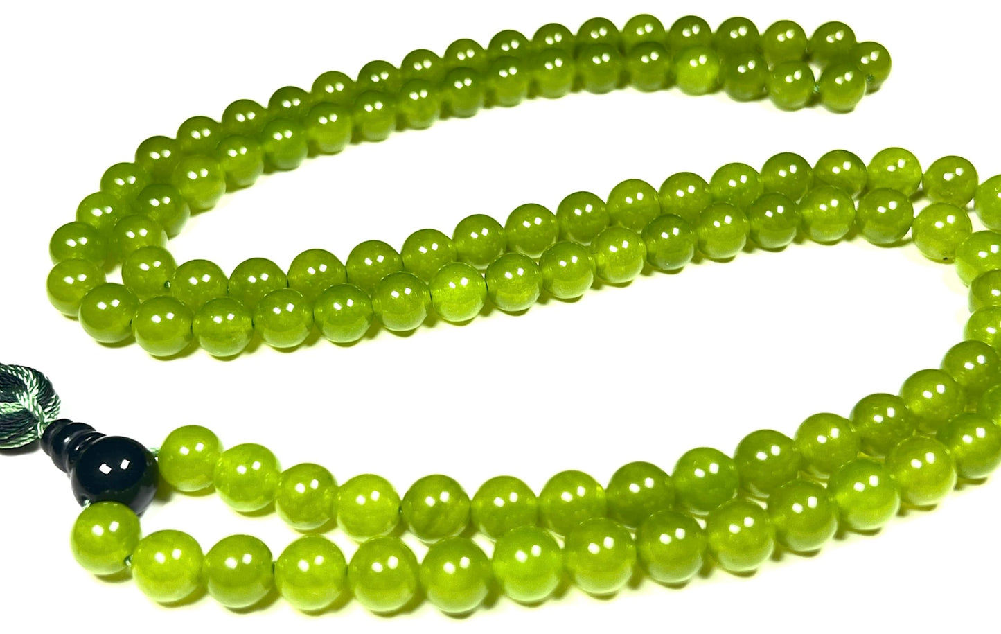 Handmade Agate Mala Beads Necklace with Black Onyx Guru Bead – 108 Beads – 8mm – Multicolor Options – Chakra Balancing & Zodiac Birthstone – Meditation Jewelry
