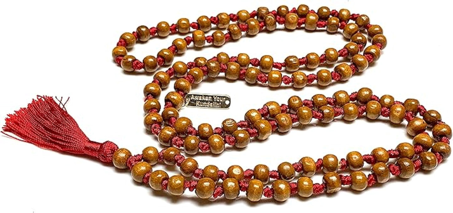 Hand-Knotted Tulsi Mala Beads Necklace – 8mm 108 Buddhist Prayer Beads – Multicolor Options – Chakra Balancing & Zodiac Birthstones – Meditation Jewelry