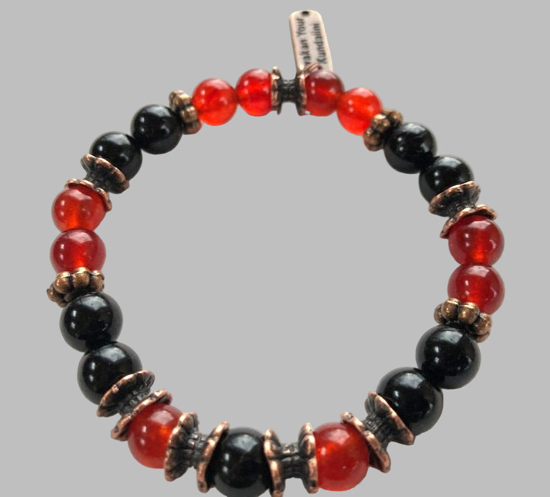 7 Chakra & Black Tourmaline Set of 3 Bracelets | VESTA Collection