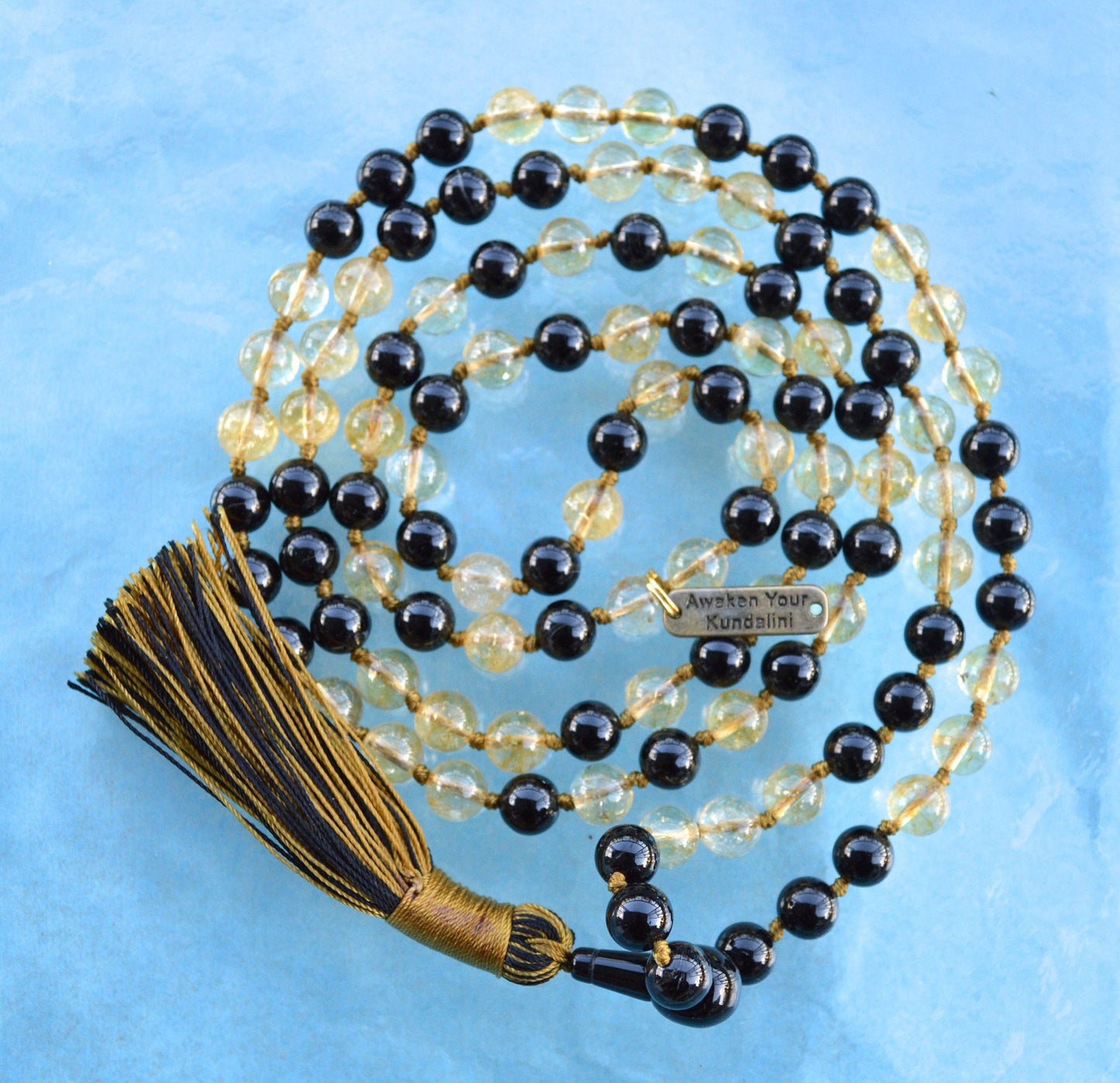 Black Tourmaline Mala Necklace | 108 Beads | VESTA Collection by AYK