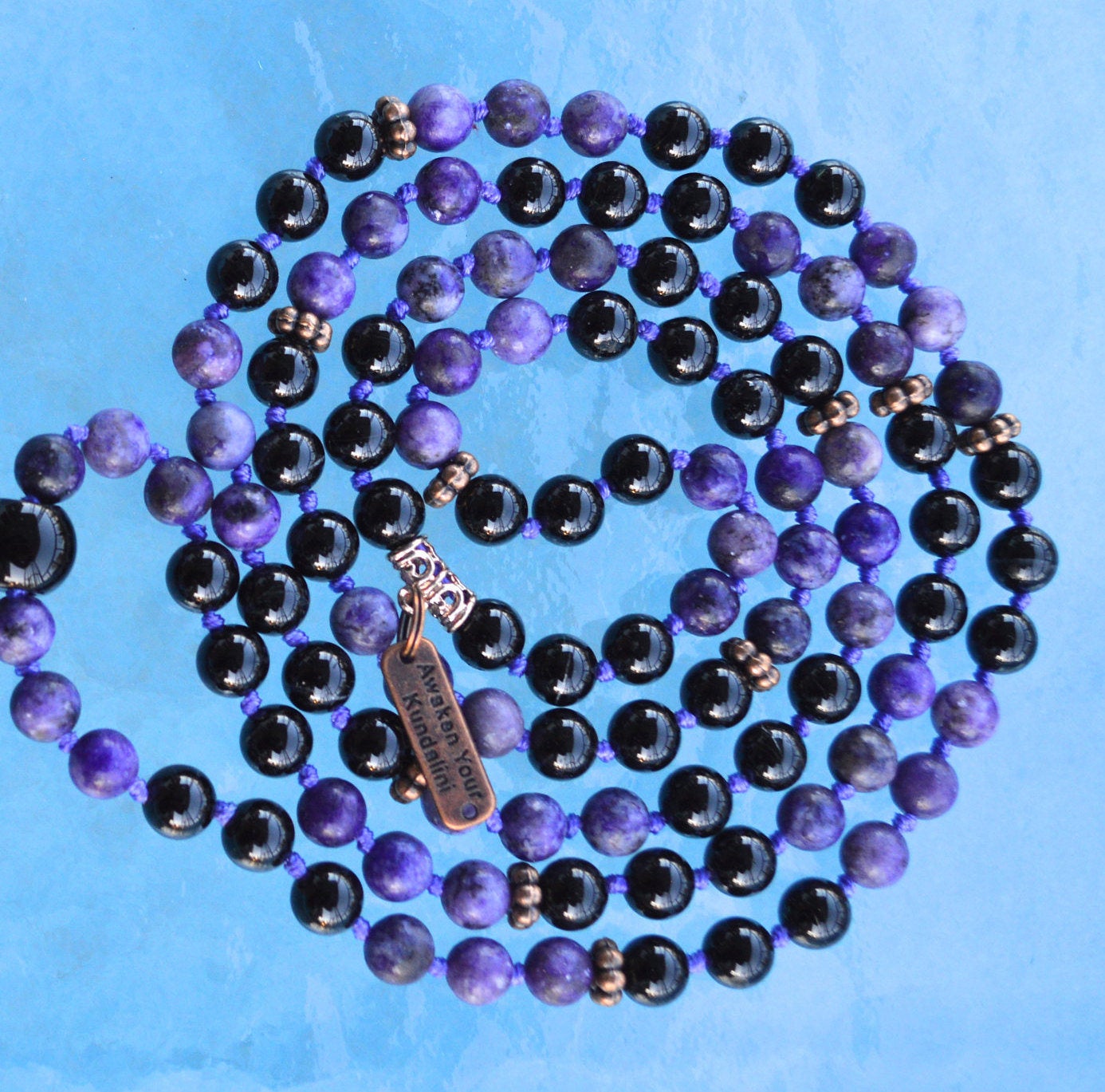 Black Tourmaline Mala Necklace | 108 Beads | VESTA Collection by AYK