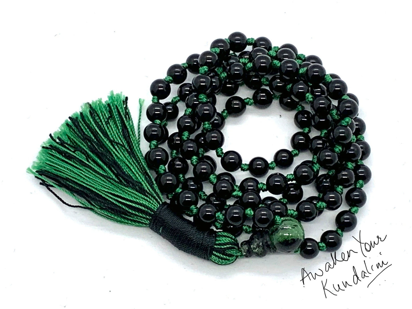 Black Tourmaline Mala Necklace | 108 Beads | VESTA Collection by AYK