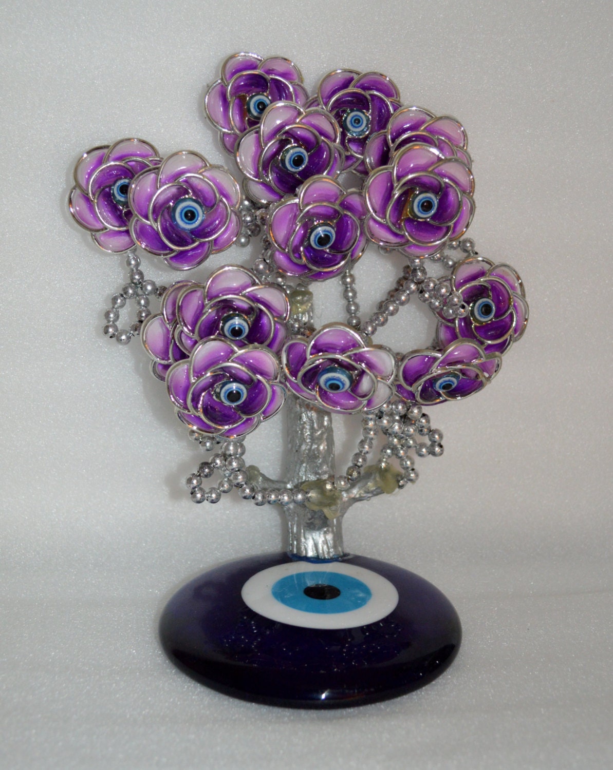 Cyber Monday Sale Fengshui Feng Shui Blue Evil eye tree for protection, good luck charm, positive energy vibes aura and decorationChristmas