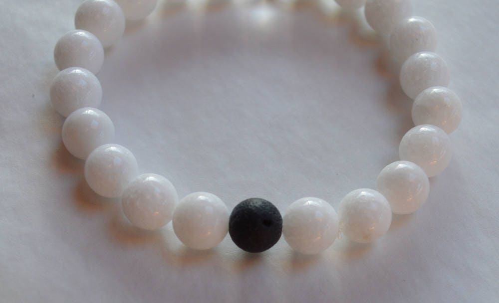 Lokai Style black and white matching love bracelet couple bracelets long distance relationship his and her anniversary gifts for men gifts