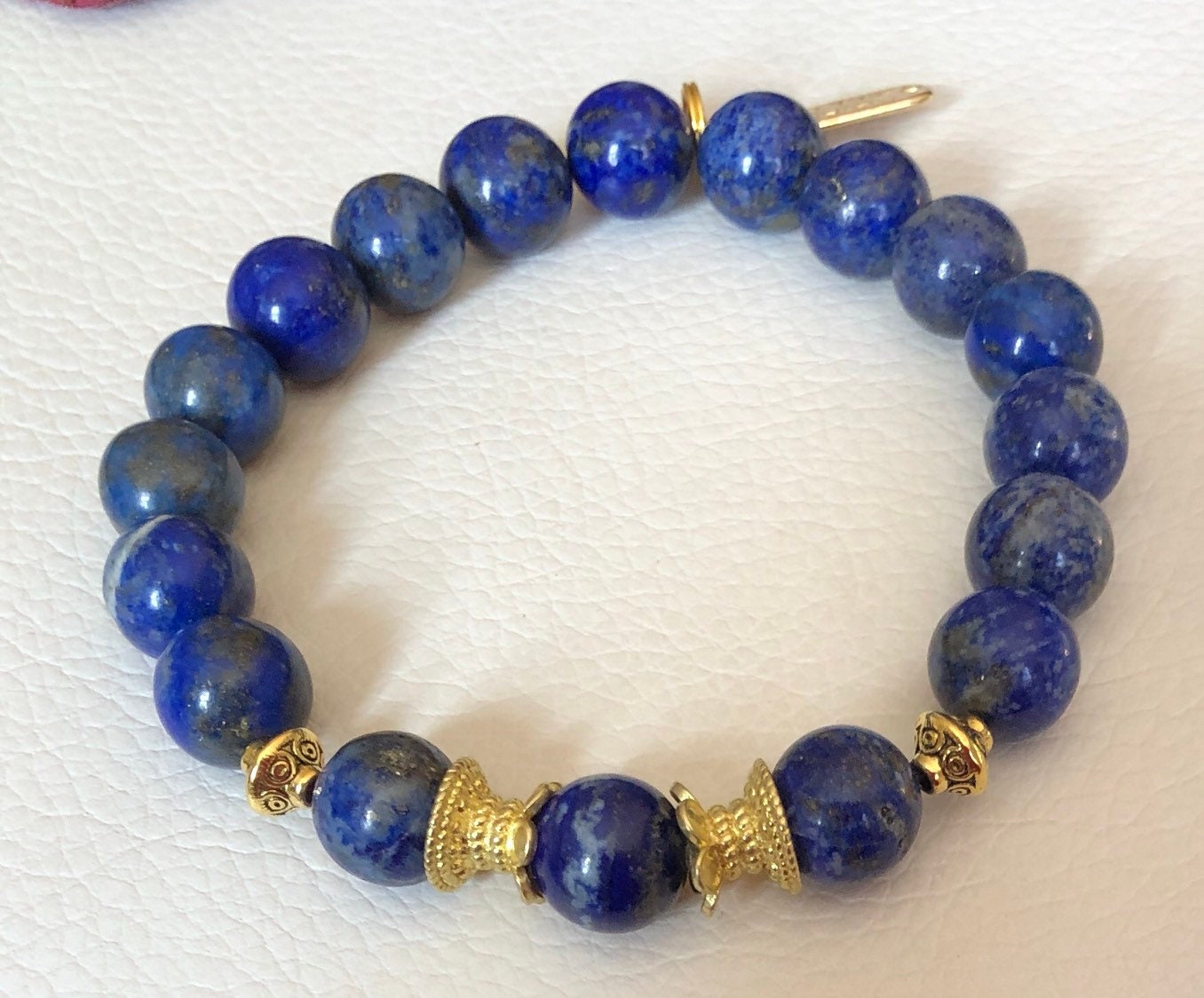 AAA Grade Lapis Lazuli Bracelet Lapis Lazuli Jewelry Blue Lapis Bracelet for men women Blue Lapis Jewelry Blue Gemstone Bracelet Blue Stone