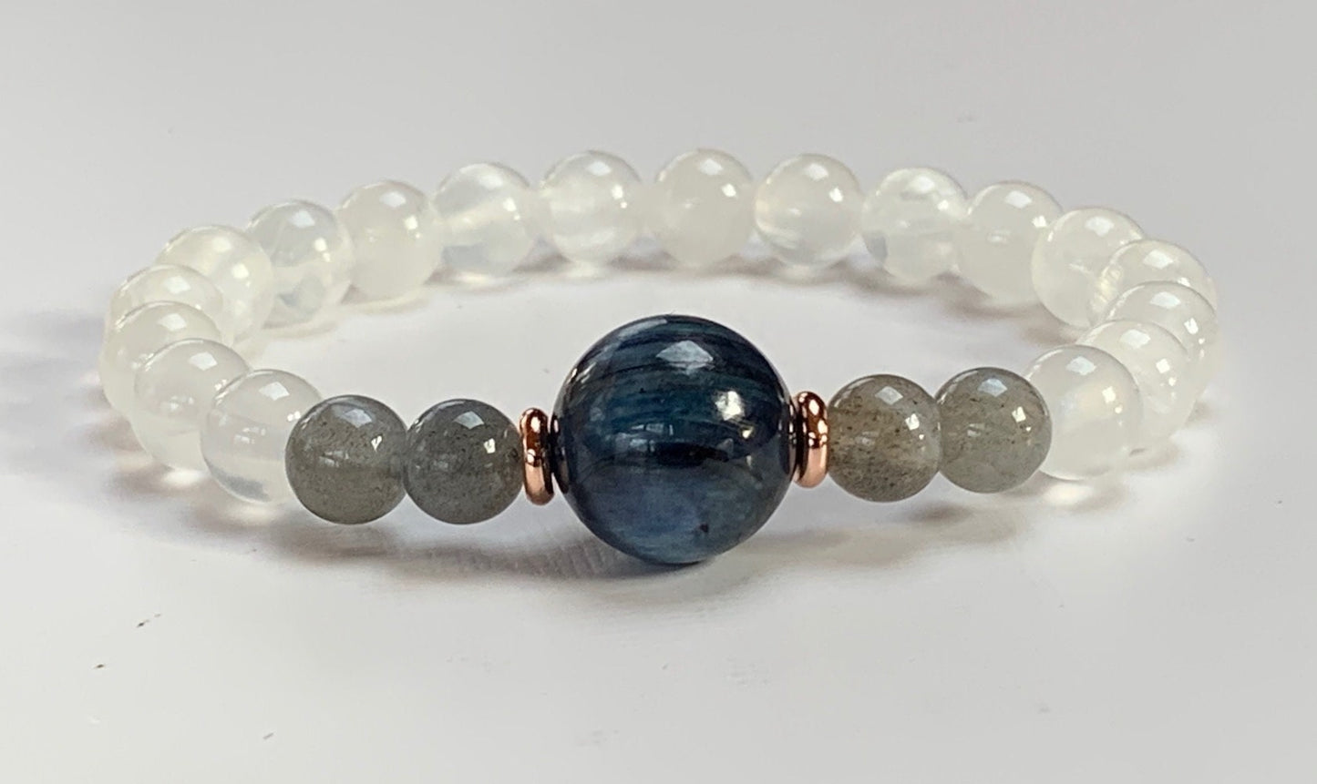 Kyanite, Labradorite & Selenite Psychic Bracelet | ALIGN & SHASHI Collection