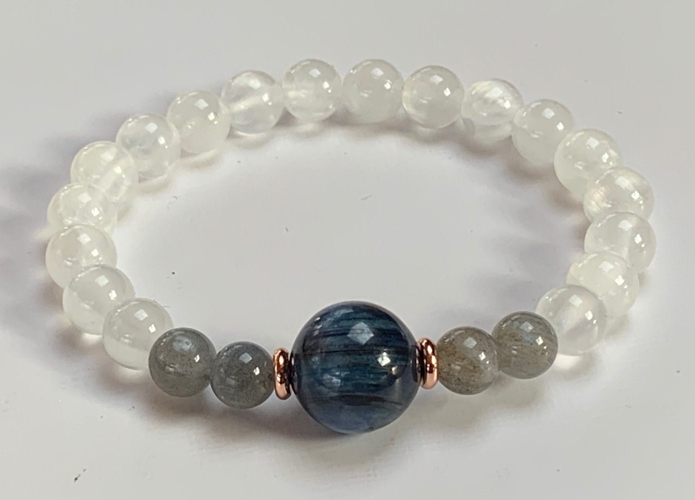 Kyanite, Labradorite & Selenite Psychic Bracelet | ALIGN & SHASHI Collection