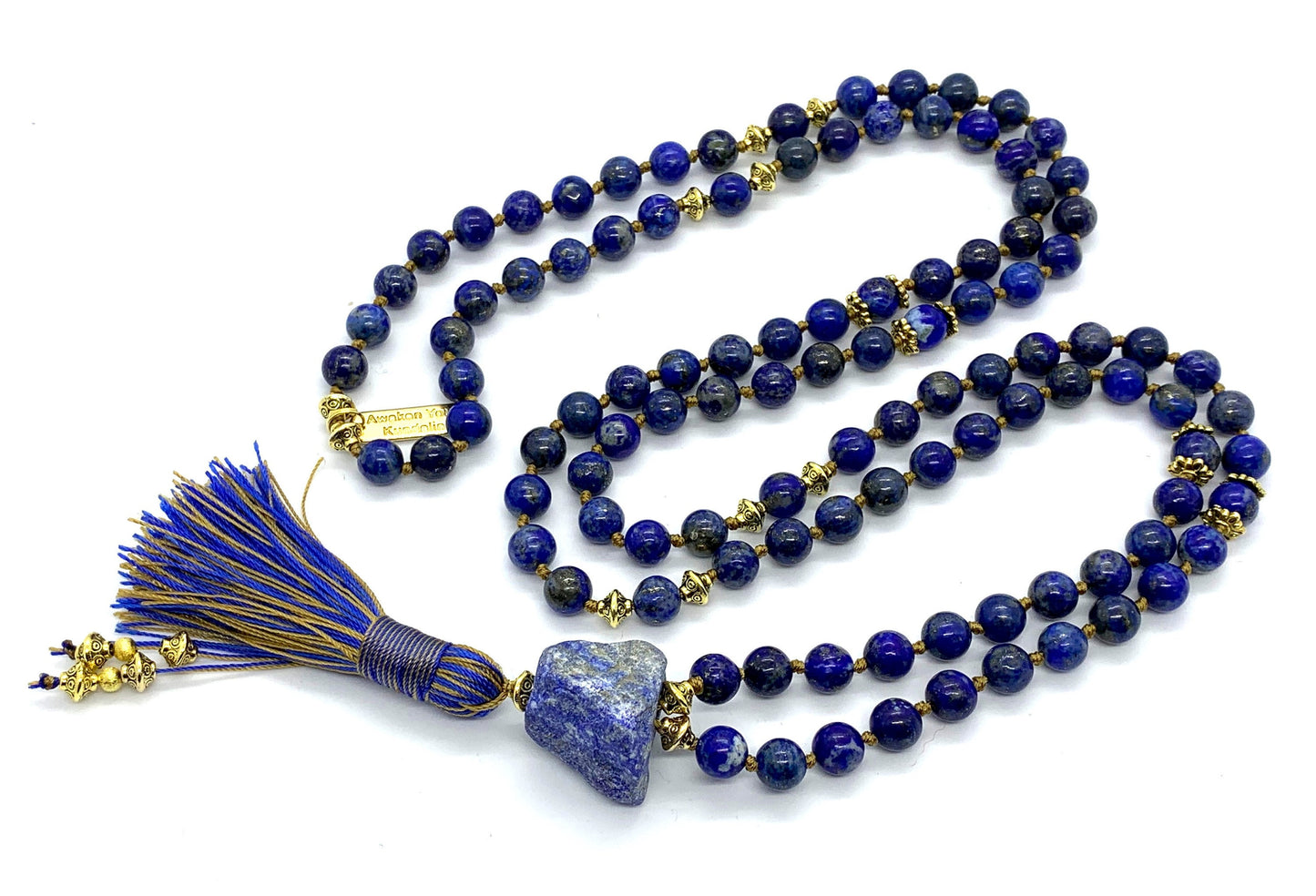 Lapis Lazuli Mala Beads Necklace | 108 Beads | Third Eye Chakra | AJNA Collection