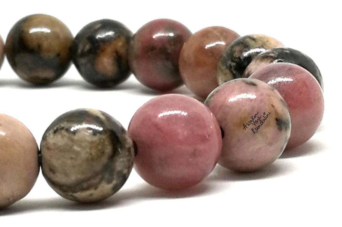 Rhodonite Bracelet | 8mm Beads Stretch | PREMA Collection