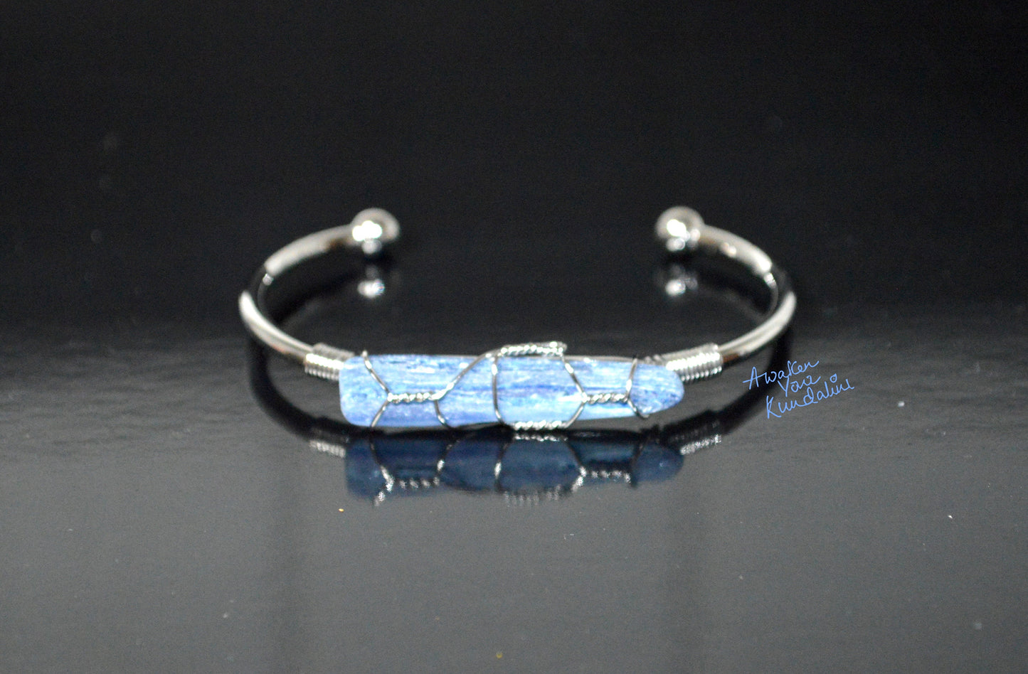 Kyanite Bangle Bracelet | Silver Plated | ALIGN & LUMA Collections