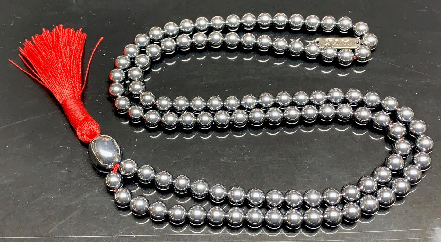 Terahertz Protection Mala Necklace – EMF Shielding & Cellular Vitality | Root Chakra Grounding Tool