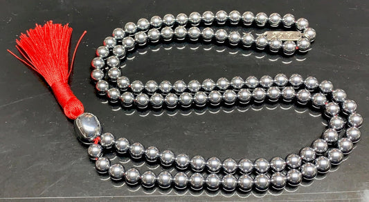 Terahertz Protection Mala Necklace – EMF Shielding & Cellular Vitality | Root Chakra Grounding Tool