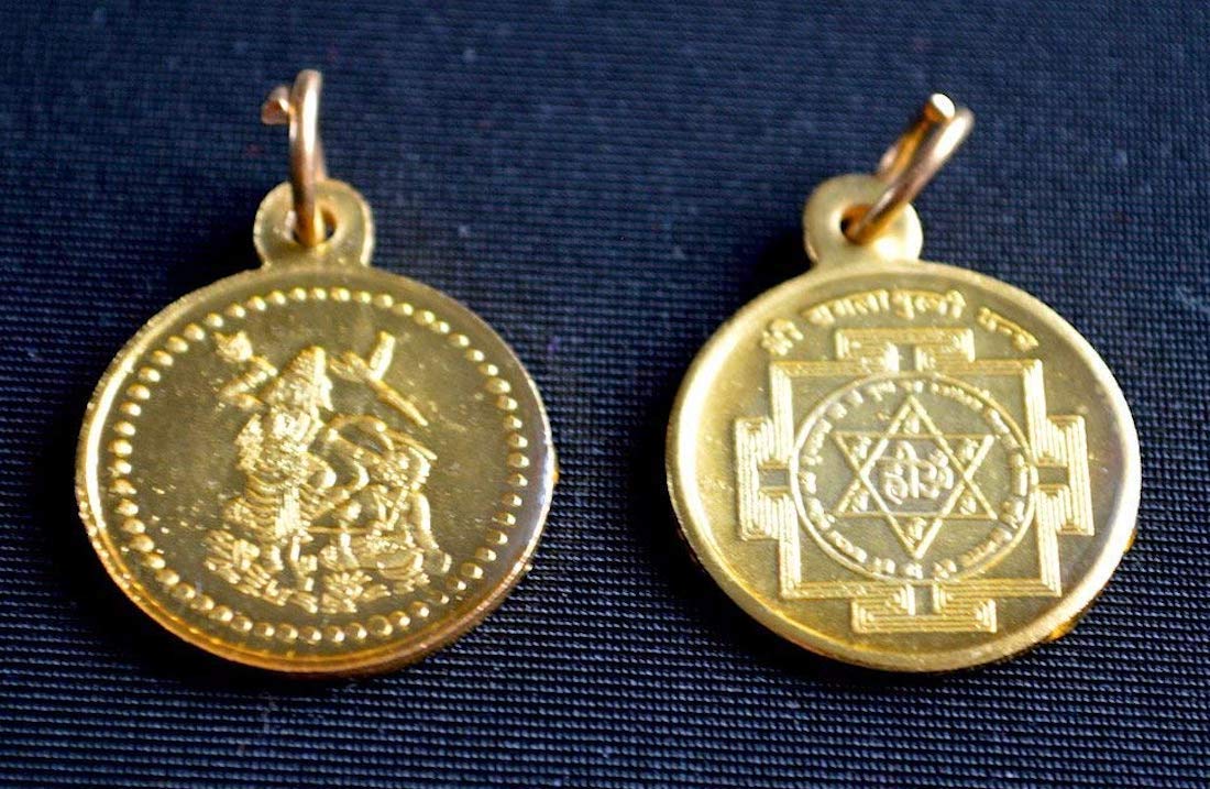 Sri Baglamukhi Yantra Pendant | 1-Inch Ashtadhatu | TEJAS & VARNIKA