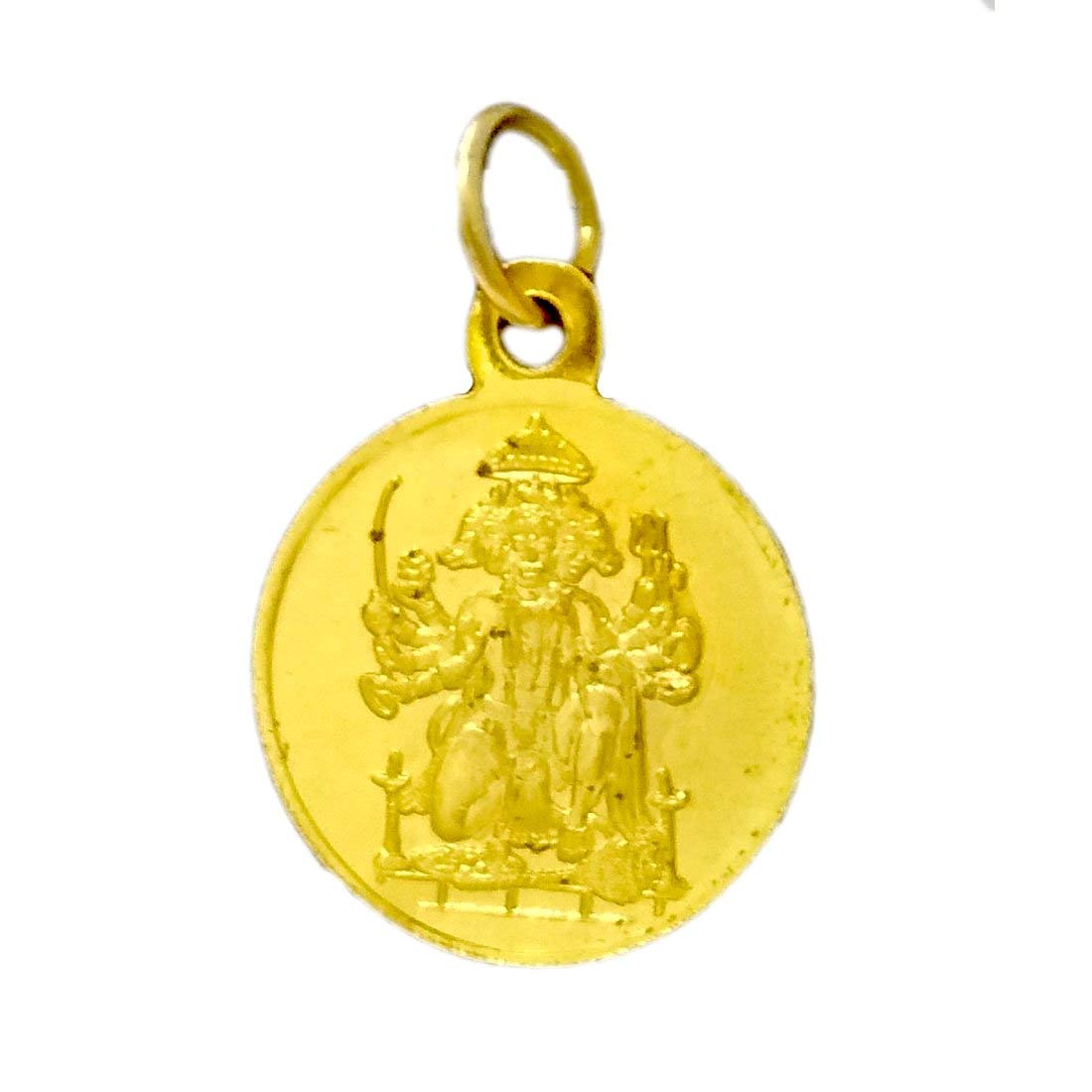 AWAKEN YOUR KUNDALINI Panchmukhi Hanuman Yantra Kavach Pendant, Universal Sun Sign, Solar Plexus Chakra, 1 Inch, Ashtadhatu