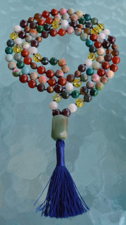 Ultimate Virgo Zodiac Mala Necklace | 108 Hand-Knotted Beads | ASTRA Collection