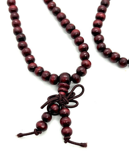 Rosewood Stretch Mala Necklace | 6mm 108 Beads | ARANYA Collection