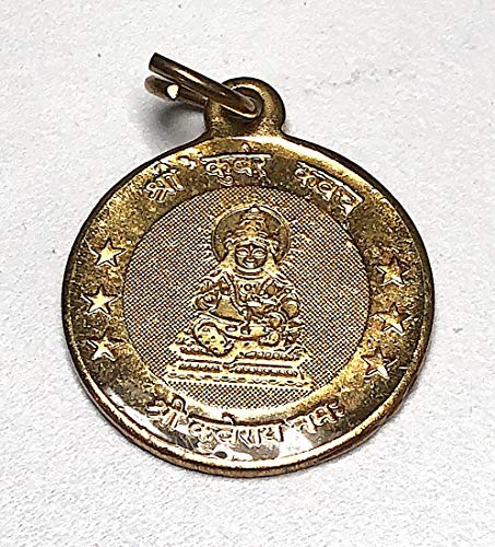 AWAKEN YOUR KUNDALINI Kuber Yantra Amulet to Remove Obstacles, Success & Attract Prosperity, Ashtadhatu Golden Finish