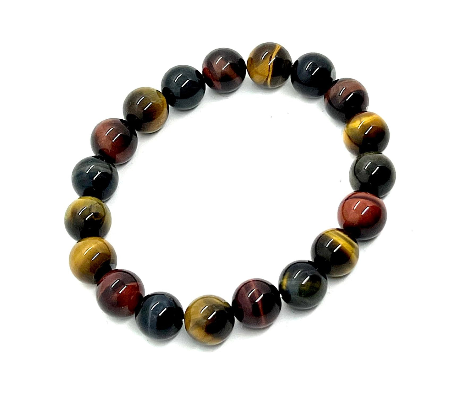 Tiger's Eye Stretch Bracelet – 10mm Mala Beads – Natural & Ethically Sourced – Solar Plexus Chakra & Birthstone Jewelry