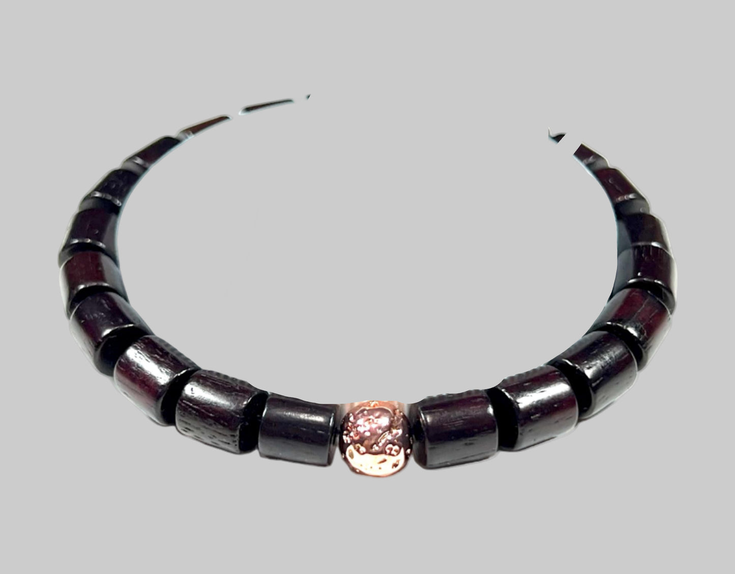 Rosewood & Rose Gold Bead Bracelet | ARANYA Collection