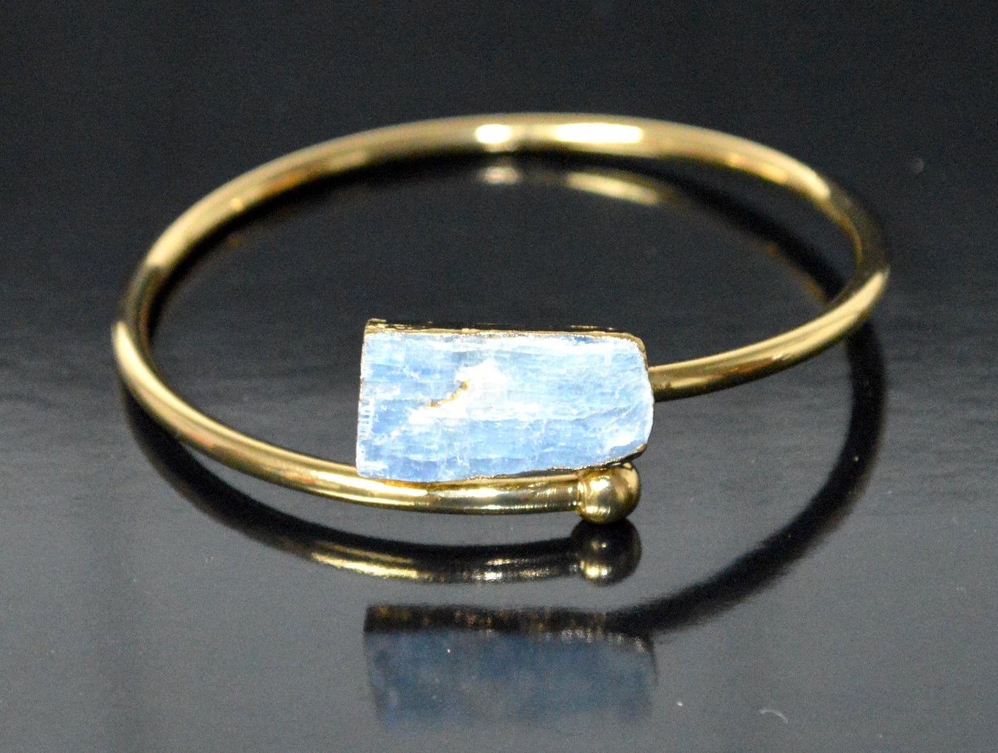 Celestial Kyanite Bangle | 18K Gold Plated | ALIGN & LUMA Collection