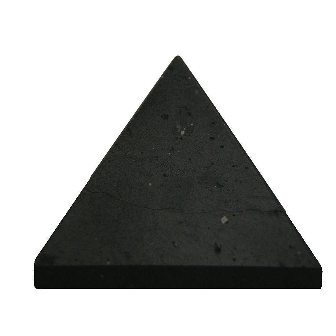 Black Tourmaline Crystal Pyramid | 2-Inch Protection Stone | VESTA & TATTVA Collection