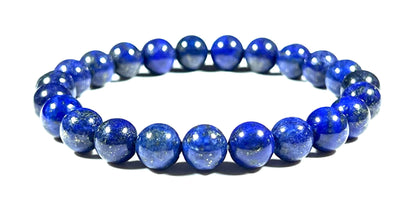 Blue Lapis Lazuli Stretch Bracelet - Throat Chakra Activation - Embrace Your Voice - 8mm Bead size