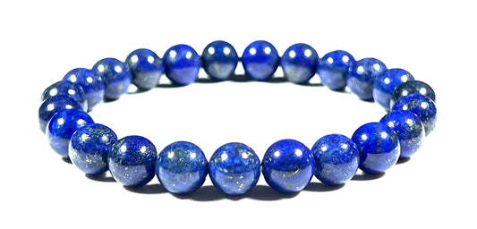 Blue Lapis Lazuli Stretch Bracelet - Throat Chakra Activation - Embrace Your Voice - 8mm Bead size