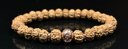 Lava Rock  & Rudraksha Bracelet  | Throat & Root Chakra Healing | Taurus & Libra