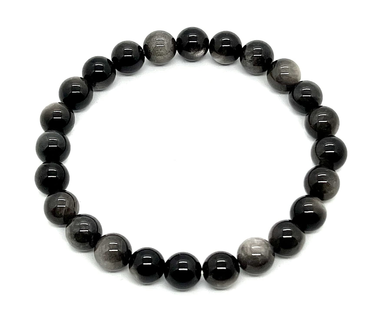 Grounding Elegance: Grey Tiger's Eye Bracelet (Root Chakra Gemstone) - Hawks Eye Stretch Wrist Band