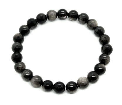 Grounding Elegance: Grey Tiger's Eye Bracelet (Root Chakra Gemstone) - Hawks Eye Stretch Wrist Band