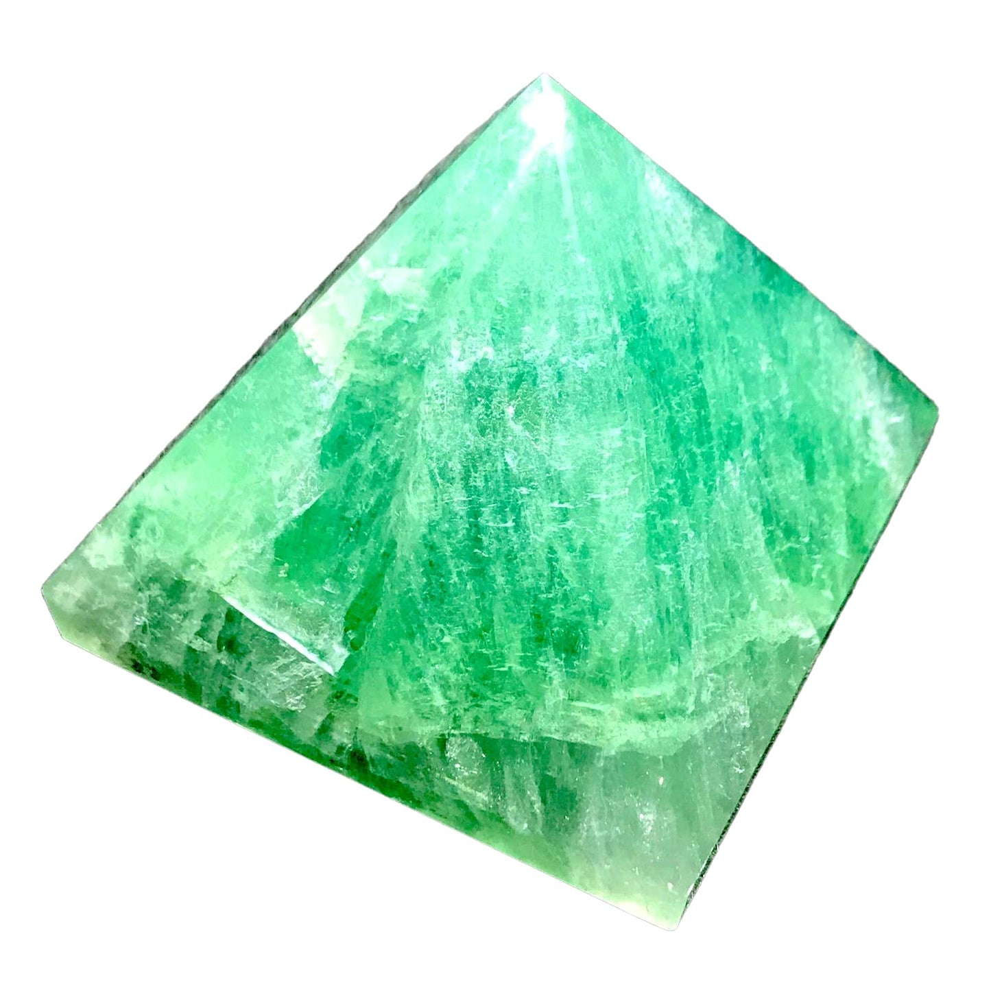 Green Fluorite Crystal Pyramid | 2-Inch Clarity Stone | TATTVA Collection
